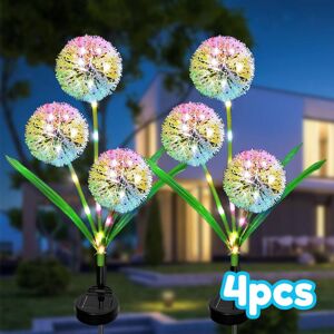REDROAD Outdoor Solar Light, Outdoor Solar Garden Dandelion Flower Light, IP65 Waterproof Solar Lighting Color Changing LED Decoration for Channel Patio REDROAD Outdoor Solar Light, Outdoor Solar Garden Dandelion Flower Light, IP65 Waterproof Solar Lighting Color Changing LED Decoration for Channel Patio
