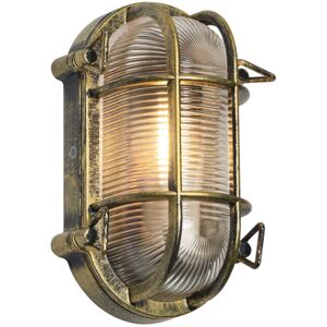 QAZQA Outdoor Wall and Ceiling Lamp Antique Gold Oval IP44 - Noutica QAZQA Outdoor Wall and Ceiling Lamp Antique Gold Oval IP44 - Noutica