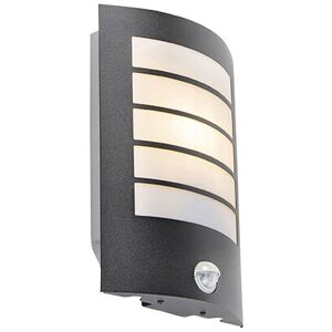 QAZQA Black Outdoor Wall Lamp with Motion Sensor - Miro QAZQA Black Outdoor Wall Lamp with Motion Sensor - Miro
