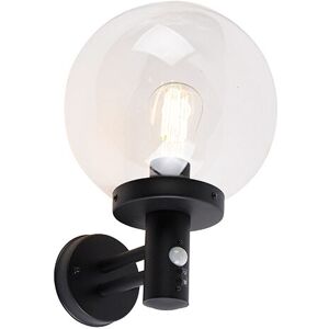 QAZQA Black Exterior Wall Light with Motion Sensor - Sfera QAZQA Black Exterior Wall Light with Motion Sensor - Sfera