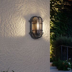 QAZQA Outdoor Wall Lamp Silver Oval IP44 - Noutica QAZQA Outdoor Wall Lamp Silver Oval IP44 - Noutica