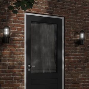 vidaXL Black Stainless Steel Wall Light - Outdoor IP44 Lamp vidaXL Black Stainless Steel Wall Light - Outdoor IP44 Lamp