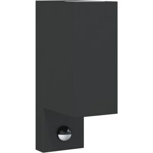 vidaXL Black Outdoor Wall Light with Sensor - Wall Lamp - Outdoor Use vidaXL Black Outdoor Wall Light with Sensor - Wall Lamp - Outdoor Use