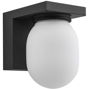 Lucande Black Ovaali Wall Light - Exterior, Aluminum, Crystal, IP65 Lucande Black Ovaali Wall Light - Exterior, Aluminum, Crystal, IP65