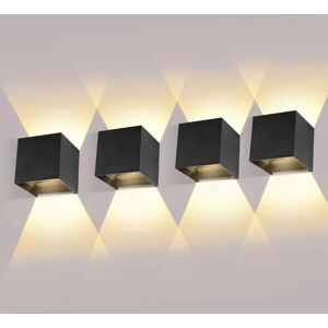 TONCHEAN Pack 12W Indoor/Outdoor Wall Light with Adjustable Beam Angle led Wall Lights 3000K Warm White IP65 Waterproof Wall Lamp Black Sconce for Living Room TONCHEAN Pack 12W Indoor/Outdoor Wall Light with Adjustable Beam Angle led Wall Lights 3000K Warm White IP65 Waterproof Wall Lamp Black Sconce for Living Room