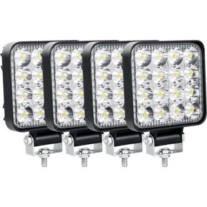 TONCHEAN Pack of 4 led Work Light 8.5cm 3.4'' 48W led Spotlight 12V 24V Waterproof IP67 Spot Fog Lights led for 4x4 Car Truck Tractor suv Boat Quad Vehicle TONCHEAN Pack of 4 led Work Light 8.5cm 3.4'' 48W led Spotlight 12V 24V Waterproof IP67 Spot Fog Lights led for 4x4 Car Truck Tractor suv Boat Quad Vehicle