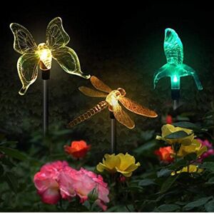 AIPERQ Pack Solar Garden Lights Butterfly Hummingbird Dragonfly Solar Powered led Multicolor AIPERQ Pack Solar Garden Lights Butterfly Hummingbird Dragonfly Solar Powered led Multicolor