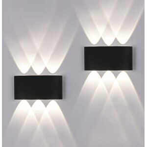 YMYNY Pieces Outdoor/Indoor led Wall Light 12W 1200LM IP65 Waterproof Up and Down Modern Aluminum Wall Lamps with Up and Down Glow (6500K Cool White Light) YMYNY Pieces Outdoor/Indoor led Wall Light 12W 1200LM IP65 Waterproof Up and Down Modern Aluminum Wall Lamps with Up and Down Glow (6500K Cool White Light)
