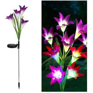YMYNY Pieces solar lights outside, lily solar garden lamp led solar lamp color changing larger flowers and solar modules garden decoration for patio, YMYNY Pieces solar lights outside, lily solar garden lamp led solar lamp color changing larger flowers and solar modules garden decoration for patio,