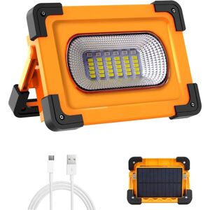 AOUGO Rechargeable led Floodlight, 60W 4 Modes led Work Light, 3000 Lumens Portable Work Light with Rechargeable Battery & Solar Panel, Emergency Light, AOUGO Rechargeable led Floodlight, 60W 4 Modes led Work Light, 3000 Lumens Portable Work Light with Rechargeable Battery & Solar Panel, Emergency Light,