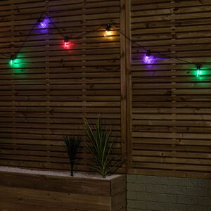 Samuel Alexander - Set of 20 Indoor Outdoor Connectable Vintage Festoon Lights with Multi-Coloured LEDs Samuel Alexander - Set of 20 Indoor Outdoor Connectable Vintage Festoon Lights with Multi-Coloured LEDs