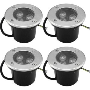 Set of 4 Outdoor Recessed Led Spotlight 4Pcs 3W IP65 Round 270 Lumen 3000K For Terrace Garden Path 220V Set of 4 Outdoor Recessed Led Spotlight 4Pcs 3W IP65 Round 270 Lumen 3000K For Terrace Garden Path 220V
