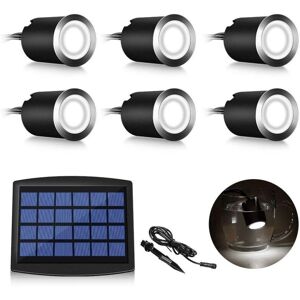 MEMKEY Set of 6 Solar led Recessed Spotlights for Outdoor Use, IP67 Waterproof, 0.2W, ø 32mm, Indoor Outdoor, Patio, Kitchen, Garden, 4000K (Cool White) MEMKEY Set of 6 Solar led Recessed Spotlights for Outdoor Use, IP67 Waterproof, 0.2W, ø 32mm, Indoor Outdoor, Patio, Kitchen, Garden, 4000K (Cool White)