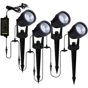 Litecraft - Sitka Spike Light Kit 3W IP65 led With Photocell In Black - 4 Pack Litecraft - Sitka Spike Light Kit 3W IP65 led With Photocell In Black - 4 Pack