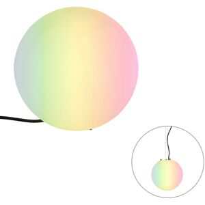 QAZQA Modern Outdoor White Smart Lamp 25cm IP65 - Nura QAZQA Modern Outdoor White Smart Lamp 25cm IP65 - Nura