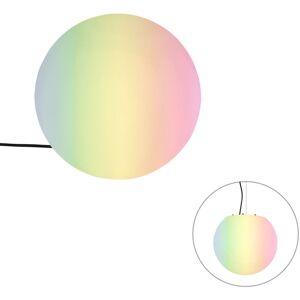 Qazqa White Smart Outdoor Lamp - 35cm, IP65, WiFi Control Qazqa White Smart Outdoor Lamp - 35cm, IP65, WiFi Control