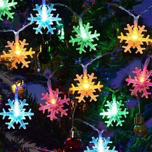 Tonchean - Snowflake Fairy Lights 5M 50Pcs Led String Lights Battery Operated Multiple Colors Changing Decoration for Christmas Bedroom Window Tonchean - Snowflake Fairy Lights 5M 50Pcs Led String Lights Battery Operated Multiple Colors Changing Decoration for Christmas Bedroom Window