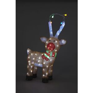 Snowtime - Acrylic Outdoor Standing Reindeer with 80 white Led's - 55cm Tall Snowtime - Acrylic Outdoor Standing Reindeer with 80 white Led's - 55cm Tall