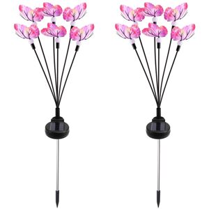 TLILY Solar Butterfly Firefly Lights Led Outdoor Waterproof Lawn Garden Decoration Landscape 6-Light TLILY Solar Butterfly Firefly Lights Led Outdoor Waterproof Lawn Garden Decoration Landscape 6-Light