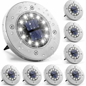 HOOPZI Solar Ground Lights, 8 Pieces 12 led Path Lights, IP65 Waterproof Outdoor Solar Lights for Garden, Patio HOOPZI Solar Ground Lights, 8 Pieces 12 led Path Lights, IP65 Waterproof Outdoor Solar Lights for Garden, Patio
