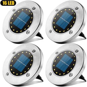 IKODM Solar Lights Outdoor, 16 led Spotlights Solar Garden Lights Waterproof IP65 Lawn Decorative Light for Garden Path Patio Yard Lawn White-4 Pieces IKODM Solar Lights Outdoor, 16 led Spotlights Solar Garden Lights Waterproof IP65 Lawn Decorative Light for Garden Path Patio Yard Lawn White-4 Pieces