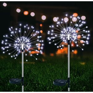 TINOR Solar Lights Outdoor, 2 Pieces 150 led Solar Firework Lights, 2 Modes Solar for Outdoor Patio Lawn Christmas Decor (White) TINOR Solar Lights Outdoor, 2 Pieces 150 led Solar Firework Lights, 2 Modes Solar for Outdoor Patio Lawn Christmas Decor (White)