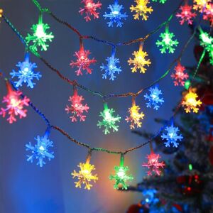 BEIJIYI Solar Lights Outdoor, 30 LED 6.5m Waterproof Snowflake Fairy Lights, Christmas Decoration for Bedroom, Garden, Patio (Color) BEIJIYI Solar Lights Outdoor, 30 LED 6.5m Waterproof Snowflake Fairy Lights, Christmas Decoration for Bedroom, Garden, Patio (Color)