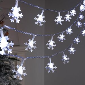 BEIJIYI Solar Lights Outdoor, 30 LED 6.5m Waterproof Snowflake Fairy Lights, Christmas Decorations for Bedroom, Garden, Patio (White) BEIJIYI Solar Lights Outdoor, 30 LED 6.5m Waterproof Snowflake Fairy Lights, Christmas Decorations for Bedroom, Garden, Patio (White)