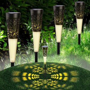 GOTRAYS Solar Lights Outdoor for Garden, 4 Pcs Solar Lights Outdoor with Color led and White Light, IP65 Waterproof Auto On/Off Outdoor Solar Light for Yard GOTRAYS Solar Lights Outdoor for Garden, 4 Pcs Solar Lights Outdoor with Color led and White Light, IP65 Waterproof Auto On/Off Outdoor Solar Light for Yard