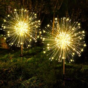 REDROAD Solar Lights Outdoor for Garden, Solar Fireworks Light, IP65 Waterproof, 8 Modes, Solar Dandelion Light for Pathway, Lawn, Patio, Yard Decor - (6pcs REDROAD Solar Lights Outdoor for Garden, Solar Fireworks Light, IP65 Waterproof, 8 Modes, Solar Dandelion Light for Pathway, Lawn, Patio, Yard Decor - (6pcs