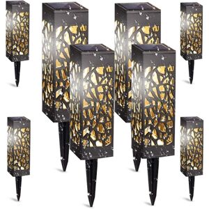 GOTRAYS Solar Lights Outdoor Garden, 8 Pieces Outdoor Solar Garden Lights with Warm White Light IP65 led Solar Garden Lights Decoration for Outdoor Courtyard GOTRAYS Solar Lights Outdoor Garden, 8 Pieces Outdoor Solar Garden Lights with Warm White Light IP65 led Solar Garden Lights Decoration for Outdoor Courtyard