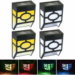DEWDAT Solar Outdoor Fence Lights, led Wall Lights, Waterproof Outdoor Lighting for Deck, Patio, Front Door, Stairs, Landscape, Yard and Driveway (Set of 4, DEWDAT Solar Outdoor Fence Lights, led Wall Lights, Waterproof Outdoor Lighting for Deck, Patio, Front Door, Stairs, Landscape, Yard and Driveway (Set of 4,