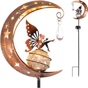 LINGHHANG Solar Outdoor Garden, Outdoor Garden Decoration Metal Moon Lights, Solar Outdoor Garden, IP65 Waterproof led Solar Lamp for Lawn Path, Patio, Balcony LINGHHANG Solar Outdoor Garden, Outdoor Garden Decoration Metal Moon Lights, Solar Outdoor Garden, IP65 Waterproof led Solar Lamp for Lawn Path, Patio, Balcony