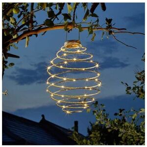 GARDEN MILE Solar Powered Warm White Copper led Spiral Hanging Lights GARDEN MILE Solar Powered Warm White Copper led Spiral Hanging Lights