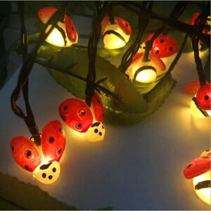 TINOR Solar String Lights Outdoor, Solar Ladybug String Lights 6.5m 30LED Waterproof Insect Solar Lights for Garden Christmas Wedding Summer Party TINOR Solar String Lights Outdoor, Solar Ladybug String Lights 6.5m 30LED Waterproof Insect Solar Lights for Garden Christmas Wedding Summer Party