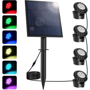 WOIYIC Solar Submersible LED Lights, 2 Modes RGB Pool Spotlight, 5.5V Color Changing Pool Lighting, IP68 Waterproof Solar Lamp for Aquarium, Garden, Pool, WOIYIC Solar Submersible LED Lights, 2 Modes RGB Pool Spotlight, 5.5V Color Changing Pool Lighting, IP68 Waterproof Solar Lamp for Aquarium, Garden, Pool,