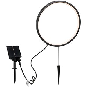 Qazqa - Spike Light Black 60 cm Incl. Rechargeable led and Solar IP65 - Adalind Qazqa - Spike Light Black 60 cm Incl. Rechargeable led and Solar IP65 - Adalind