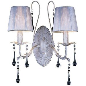 Diyas - Inspired Clearance - Flur Wall Lamp 2 Light E14 White French Gold Diyas - Inspired Clearance - Flur Wall Lamp 2 Light E14 White French Gold