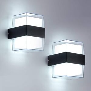 TONCHEAN Wall light bedroom2pcs 12W led Wall Light Outdoor 6000K Cool White Wall Sconce Lighting Fixture IP65 Acrylic 960LM For gardens, patios, exterior TONCHEAN Wall light bedroom2pcs 12W led Wall Light Outdoor 6000K Cool White Wall Sconce Lighting Fixture IP65 Acrylic 960LM For gardens, patios, exterior