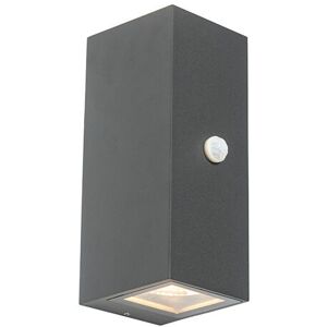QAZQA Modern Wall Light Baleno II Anthracite IP44 Motion Sensor QAZQA Modern Wall Light Baleno II Anthracite IP44 Motion Sensor
