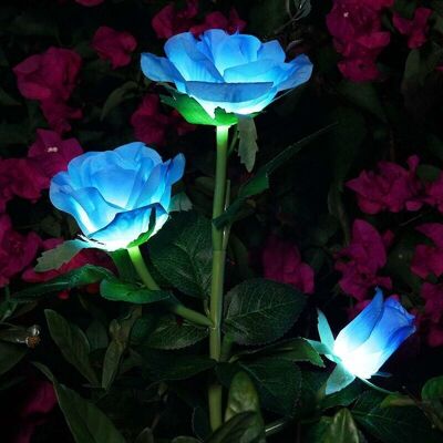 HOOPZI Artificial Rose Solar Flower Lights Outdoor Decorative Solar LED Lights IP44 Waterproof for Garden Christmas Outdoor Decoration, Patio, Backyard, HOOPZI Artificial Rose Solar Flower Lights Outdoor Decorative Solar LED Lights IP44 Waterproof for Garden Christmas Outdoor Decoration, Patio, Backyard,
