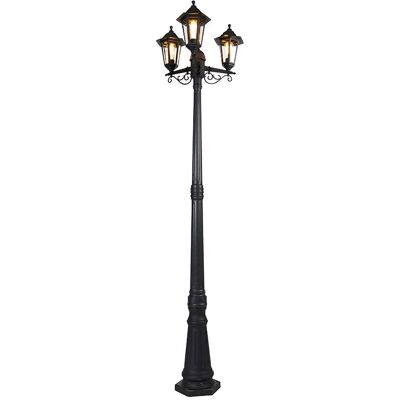 Qazqa - Classic Outdoor Lantern Black 3-Lights IP44 - New Haven Qazqa - Classic Outdoor Lantern Black 3-Lights IP44 - New Haven