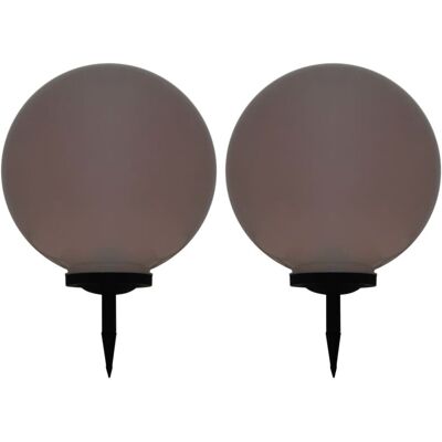 vidaXL Solar Outdoor Lights 2 pcs. LED Spherical 50 cm RGB - Outdoor Solar Lights vidaXL Solar Outdoor Lights 2 pcs. LED Spherical 50 cm RGB - Outdoor Solar Lights