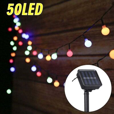 TEHTUY Outdoor Solar String Lights, 6.9M 50 LED Waterproof IP44 Solar String Lights with 8 Lighting Modes for Indoor and Outdoor Decoration, Garden, TEHTUY Outdoor Solar String Lights, 6.9M 50 LED Waterproof IP44 Solar String Lights with 8 Lighting Modes for Indoor and Outdoor Decoration, Garden,