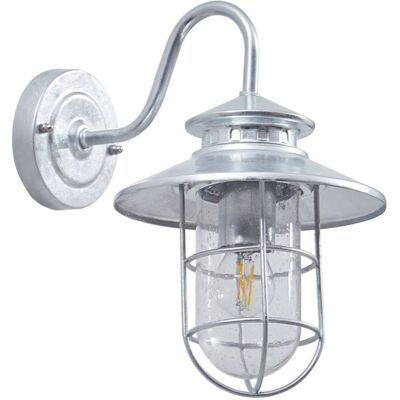 Lindby Naleta Wall Lamp - Outdoor Steel Fixture - Gray Metal Lindby Naleta Wall Lamp - Outdoor Steel Fixture - Gray Metal
