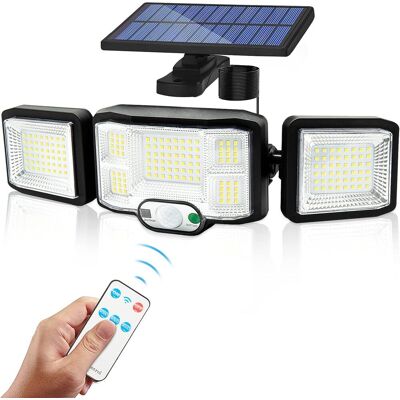 OEM Solar-powered Outdoor Wall Light, 3-light Led Lamp With 192 Leds, Motion Sensor, Security Light, Floodlight, Ip65 Waterproof, Solar-powered Lamp OEM Solar-powered Outdoor Wall Light, 3-light Led Lamp With 192 Leds, Motion Sensor, Security Light, Floodlight, Ip65 Waterproof, Solar-powered Lamp