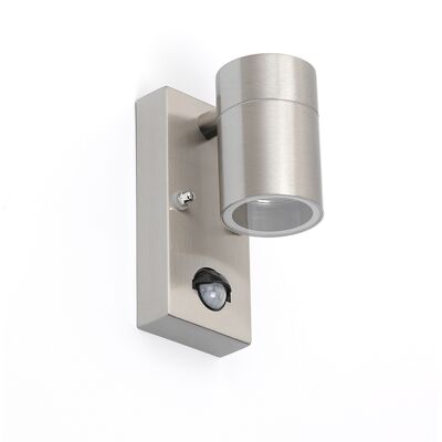 QAZQA Steel Outdoor Wall Light IP44 Motion Sensor Modern - 35W QAZQA Steel Outdoor Wall Light IP44 Motion Sensor Modern - 35W