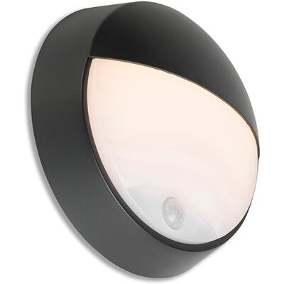 QAZQA Outdoor Wall Light with Motion Sensor - Modern Black IP54 QAZQA Outdoor Wall Light with Motion Sensor - Modern Black IP54