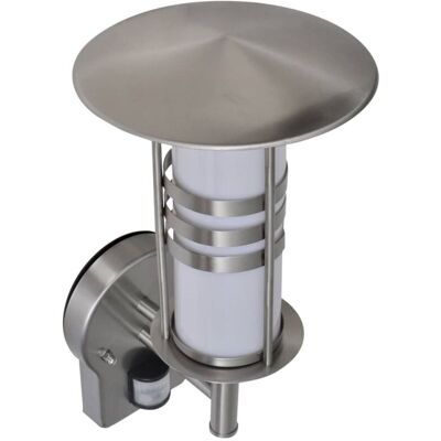vidaXL Wall Light - Sensor - Stainless Steel Cylinder - Outdoor Lighting vidaXL Wall Light - Sensor - Stainless Steel Cylinder - Outdoor Lighting