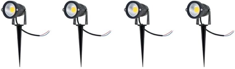 TLILY 4X IP65 Outdoor Landscape LED Lawn Light Garden Spotlight 5W 12V AC DC